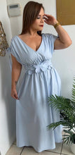 Cargar imagen en el visor de la galería, MAXI DRESS AZUL BABY BLUE
