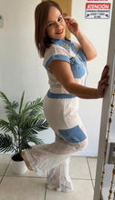 Cargar imagen en el visor de la galería, SET PANTALÓN BLANCO Y DENIM
